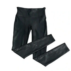 Spanx Leggings Women’s Small Black Faux Leather Stretch